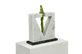 Artwork - Gravity Female (bronze and marble)