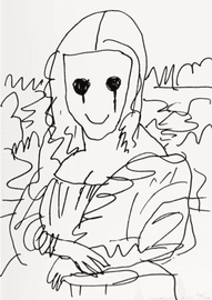 Artwork - Coffee Break Drawing Of Mona Lisa
