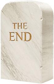 Artwork - THE END White Marble - Pouf
