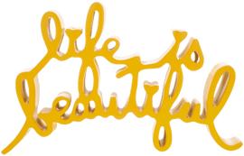 Artwork - Life Is Beautiful (Yellow Sculpture)