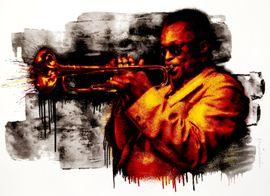 Artwork - Miles Davis (Red / Yellow)