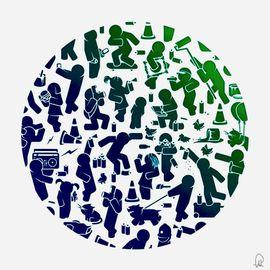 Artwork - Festival Print (Blue/Green)