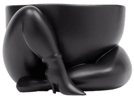 A High Heeled Two Legged Planter (Black)