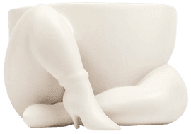 A High Heeled Two Legged Planter (White)