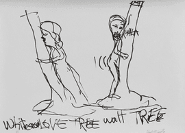 Artwork - White Snow Love Tree Walt Tree