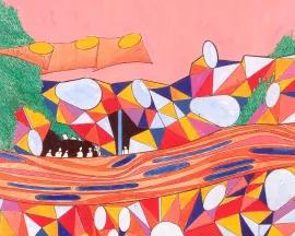 https://cdn.fairart.io/thumbnail_Peter_Cook_Fruity_City_Up_Close_2_e8a7548d7f.webp - 1