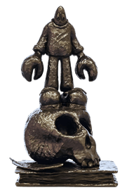 Artwork - Lobster Standing on Skull