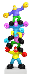 Artwork - Lobster Totem (Yellow and Purple)