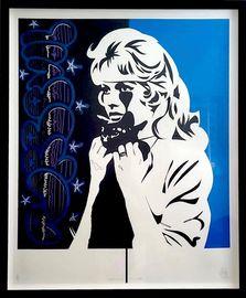 Artwork - Crazy Blue Cat Lady (Unique)