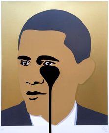 Artwork - Crying Obama (Gold)
