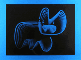 Artwork - Infinite Neon Bunny (Blue)