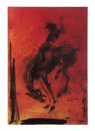Artwork - Horse & Rider - Red