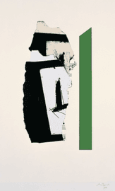 Artwork - In White with Green Stripe