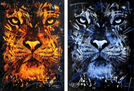 Artwork - Tiger (Set of 2: Orange and Blue)