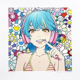 https://cdn.fairart.io/thumbnail_Takashi_Murakami_Blue_hair_pink_headphones_w_MF_1_b9491f9402.jpeg - 0