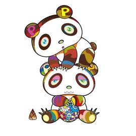 Artwork - Two Panda Cubs In a Totem Pole