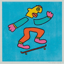 Artwork - Skateboarding (Blue)