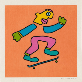 Artwork - Skateboarding (Orange)