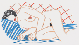 Monica Asleep on Blanket