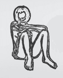 Monica Sitting Elbows on Knees