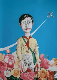 Artwork - Plane and Flower
