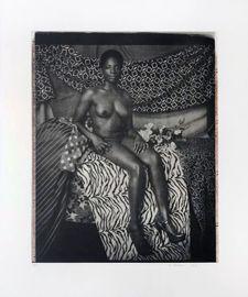 Artwork - Portrait of Marie Sitting in Black and White