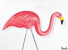 Artwork - Large Flamingo