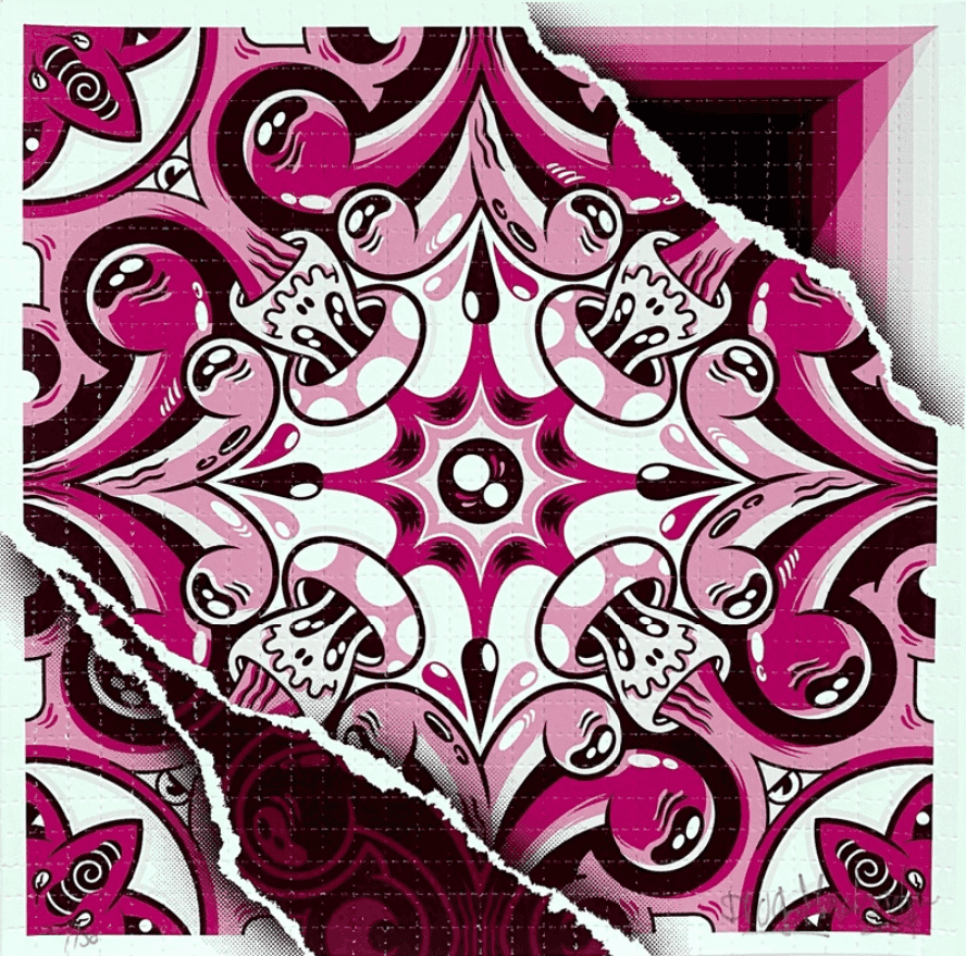 Add Fuel, ‘AZ373 (Pink)’, 2021, Print, Archival pigment print on perforated blotter paper, null, Numbered