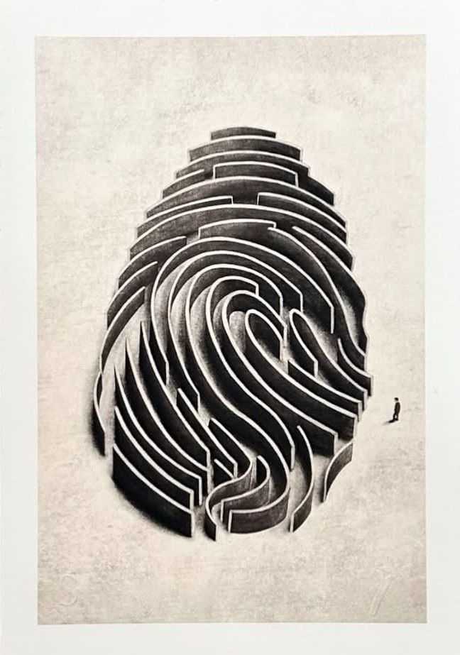 Andrew Scott, ‘Searching’, 2024, Print, Giclée on 310 gsm Etching Rag PaperHand torn edges, null,