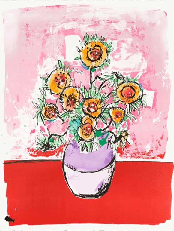 Anthony Lister, ‘Marilyn Van Gogh Sun Flowers HPM (Pink Edition)’, 2018, Print, Lithograph, null, Numbered