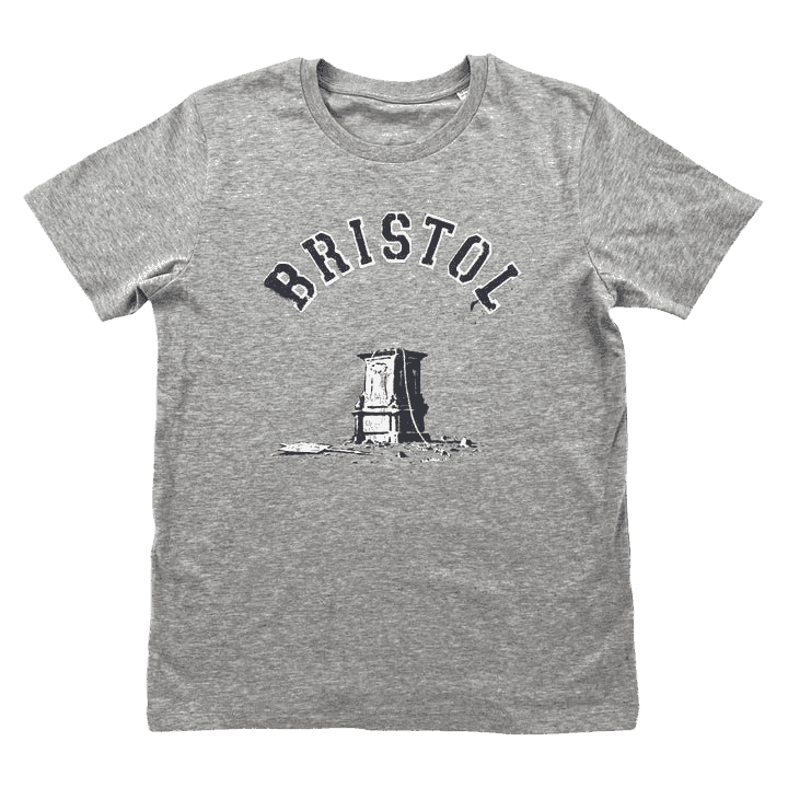 Banksy, ‘Colston Bristol T-Shirt’, 2021, Collectible, 3-Color Screen Print on cotton gray T-shirt officially designed by Banksy and manufactured by Stanley/Stella clothing makers., null,