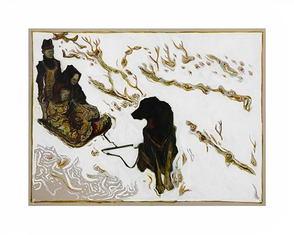 Billy Childish, ‘Children On Dog Sledge (Yukon Territory 1899)’, 06-12-2013, Print, Archival reproduction print on heavy matt stock, L-13 Light Industrial Workshop, Numbered