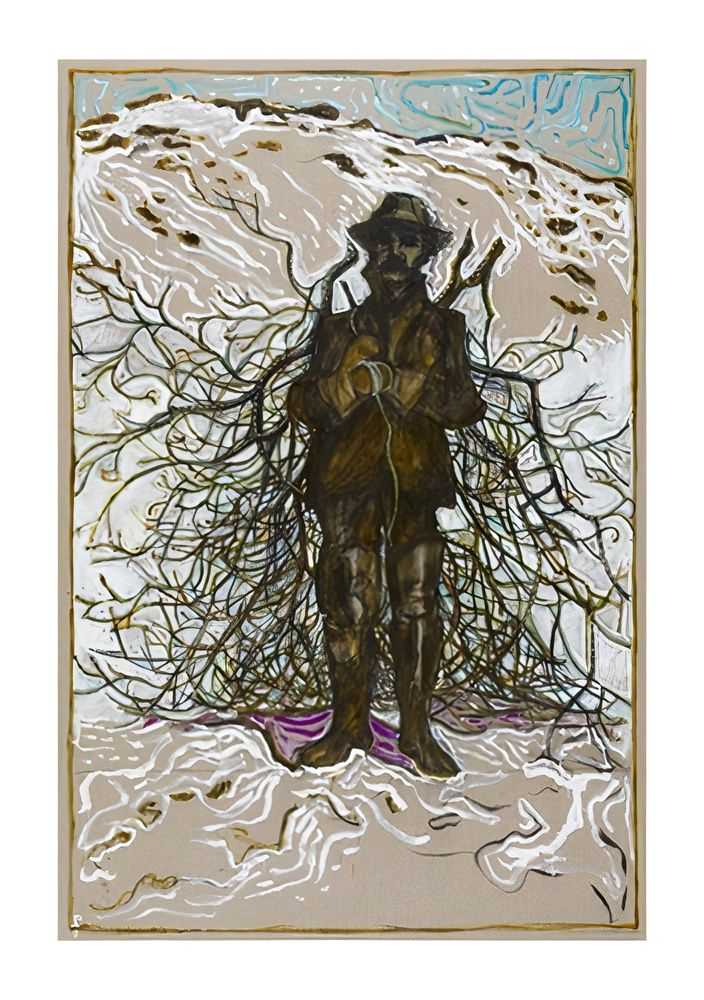 Billy Childish, ‘Gathering Firewood (Survivor 1st Officer Smith Of The Farallon), 2013’, 22-04-2013, Print, Archival reproduction print on heavy matt stock, L-13 Light Industrial Workshop, Numbered