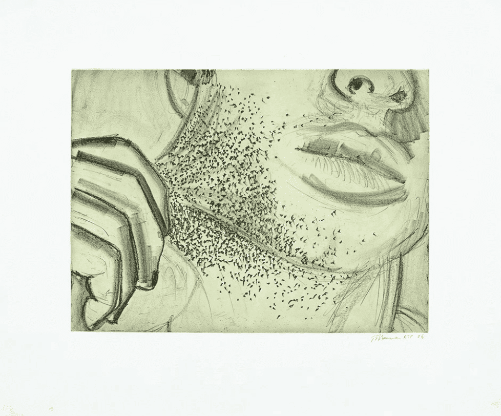 Bruce Nauman, ‘Soft Ground Etching - Green’, 2007, Print, 2-color etching, Gemini G.E.L. LLC, Numbered, Dated