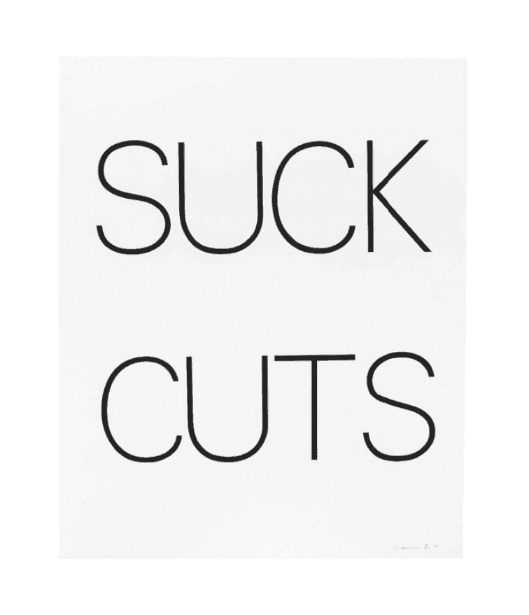 Bruce Nauman, ‘Suck Cuts’, 1973, Print, Lithograph on Arjomari paper, null, Numbered, Dated