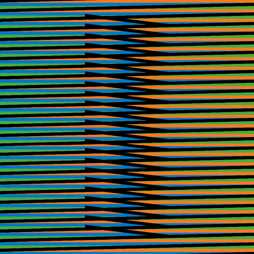 Carlos Cruz-Diez, ‘Inducción Cromática a Doble Frecuencia, Nora II’, 2011, Print, Chromography on Aluminum, null,