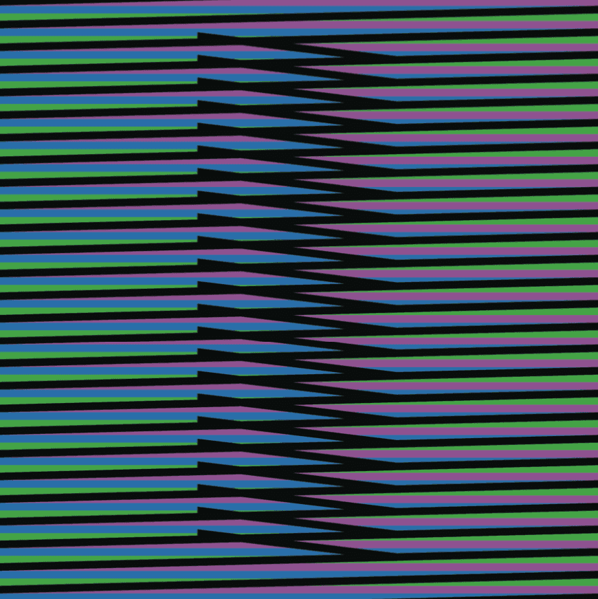Carlos Cruz-Diez, ‘Inducción Cromática a Doble Frecuencia, Nora I’, 2011, Print, Chromatography on aluminum, null,