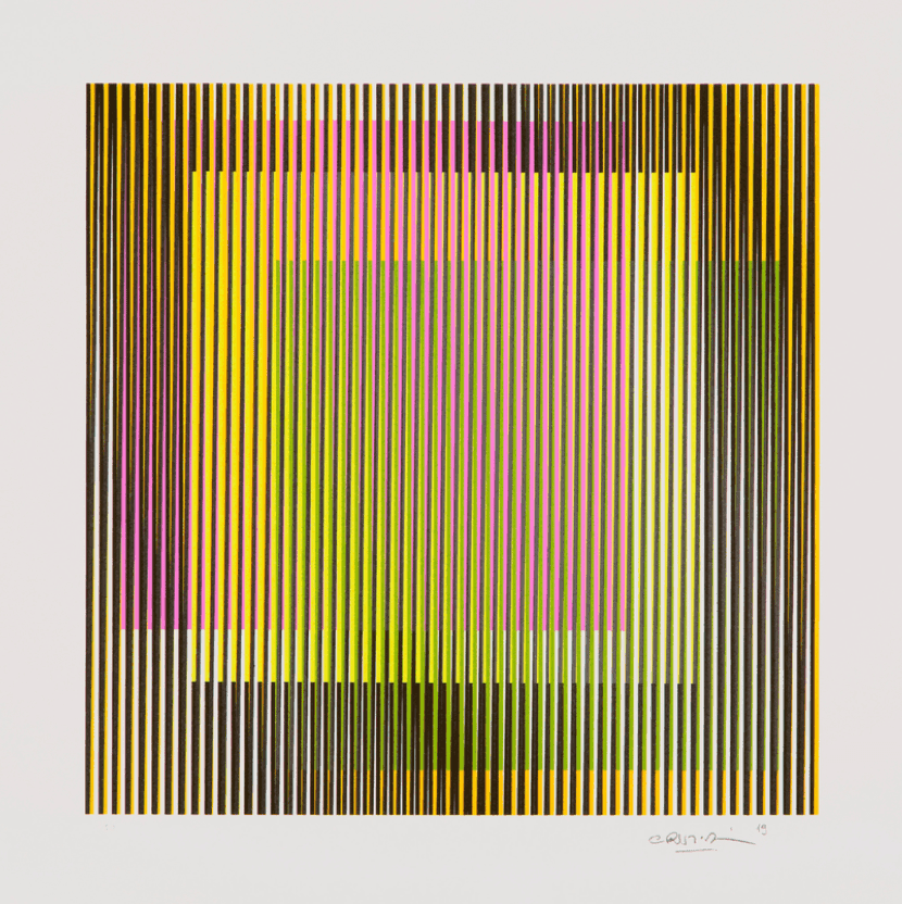 Carlos Cruz-Diez, ‘Induction Chromatique à Double Fréquence Fanal-Basel III’, 2019, Print, Sérigraphie sur papier, null,
