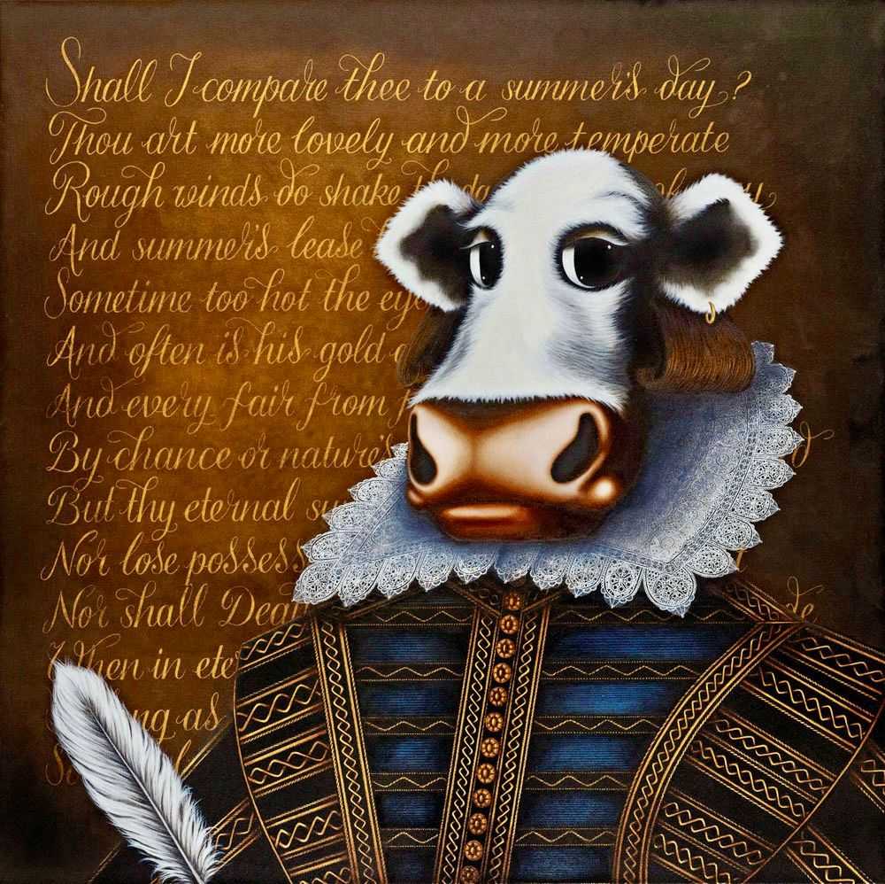Caroline Shotton, ‘William Shakespeare (Medium)’, 2012, Print, Giclee on board, Castle Fine Art, Numbered
