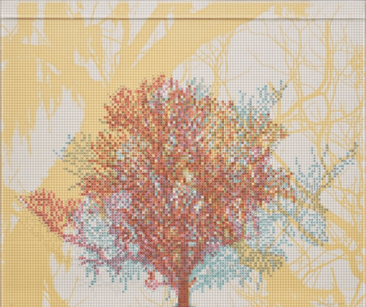 Charles Gaines, ‘Charleston Series II, Tree IV, Silver Leaf Circle’, 2024, Print, colour aquatint, spitbite aquatint, chine collé and UV cured acrylic with printed acrylic box. Rives BFK White paper, null,