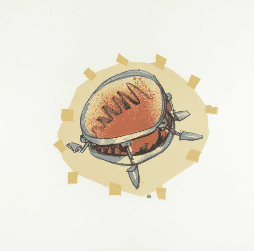 Claes Oldenburg, ‘Snare Drum’, 1972, Print, Lithograph on Hodgkinson handmade paper, Petersburg Press, Dated
