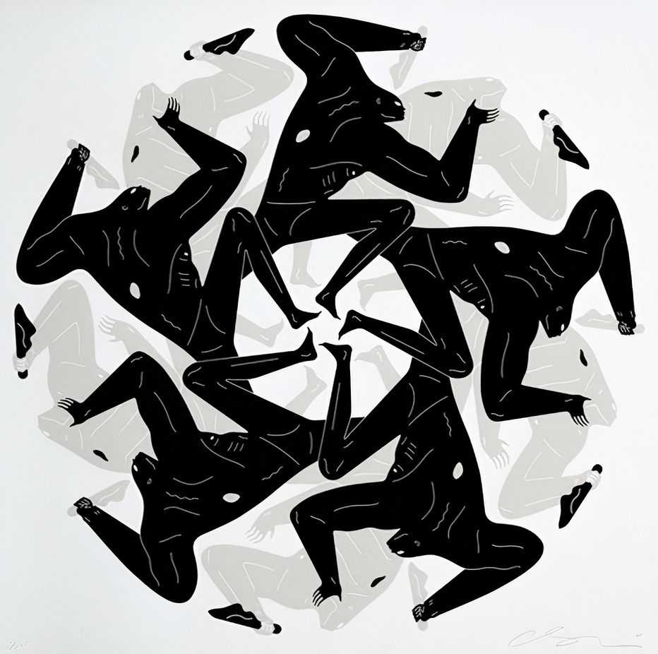 Cleon Peterson, ‘Flowers Of Evil, There Is An End To Everything (White)’, 04-10-2021, Print, Hand pulled screenprint printed on 290gsm Coventry Rag paper with deckled edges, Self-released, Numbered
