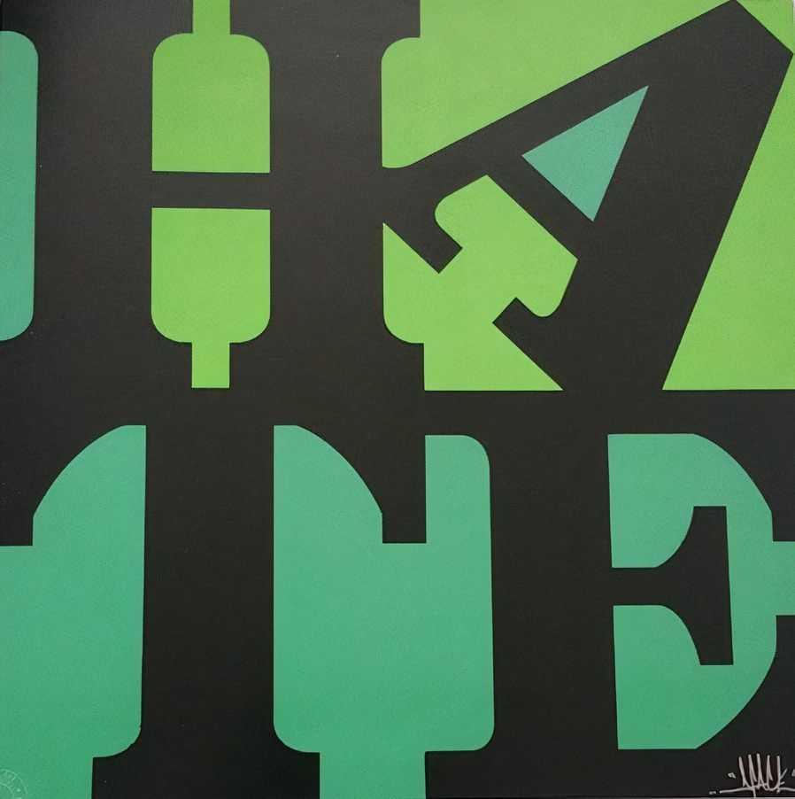 D*Face, ‘Hate (Green)’, 03-07-2006, Print, Screenprint on Paper, Pictures On Walls, Numbered