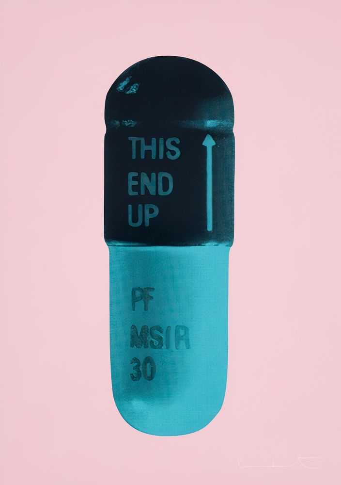 Damien Hirst, ‘The Cure (Bubblegum Pink / Payne's Grey / Iceberg Blue)’, 10-08-2014, Print, Screenprint on Somerset Tub Sized 410gsm, Paul Stolper Gallery, Numbered