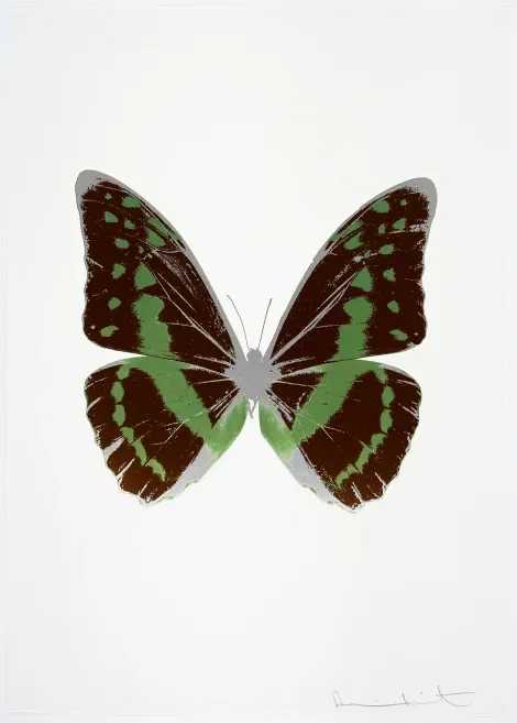 Damien Hirst, ‘The Souls III - Chocolate - Leaf Green - Silver Gloss’, 2010, Print, 2 colour foil block on 300gsm Arches 88 archival paper., Paul Stolper and Other Criteria, Numbered