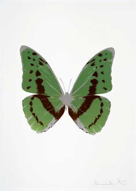 Damien Hirst, ‘The Souls III - Leaf Green - Chocolate - Silver Gloss’, 2010, Print, 2 colour foil block on 300gsm Arches 88 archival paper., Paul Stolper and Other Criteria, Numbered