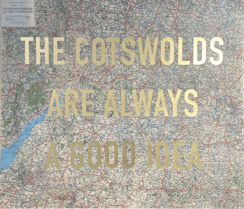 Dave Buonaguidi, ‘The Cotswolds Are Always A Good Idea (Gold Leaf Edition)’, 2023, Print, Lithograph with gold leaf, null, Numbered