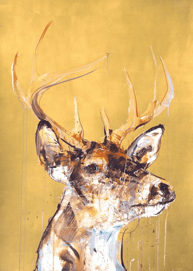Dave White, ‘Stag IV (Gold Leaf Edition)’, 2024, Print, Giclee on Paper with Gold Leaf Finish, null,