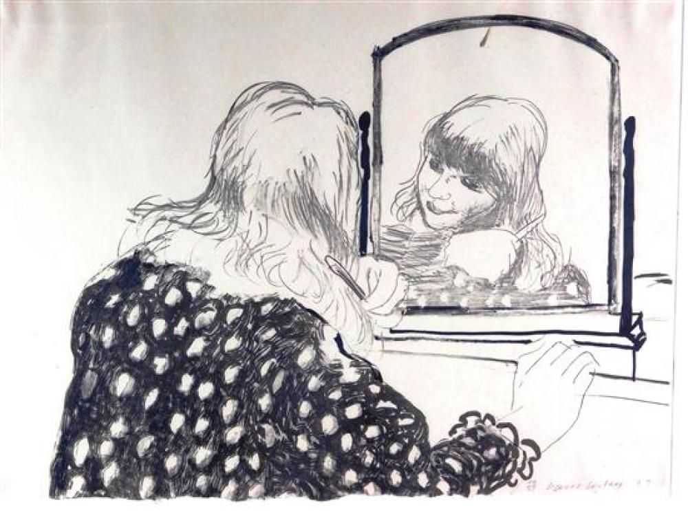 David Hockney, ‘Ann Combing Her Hair’, 1979, Print, Lithograph on Koller handmade wove paper, null, Numbered