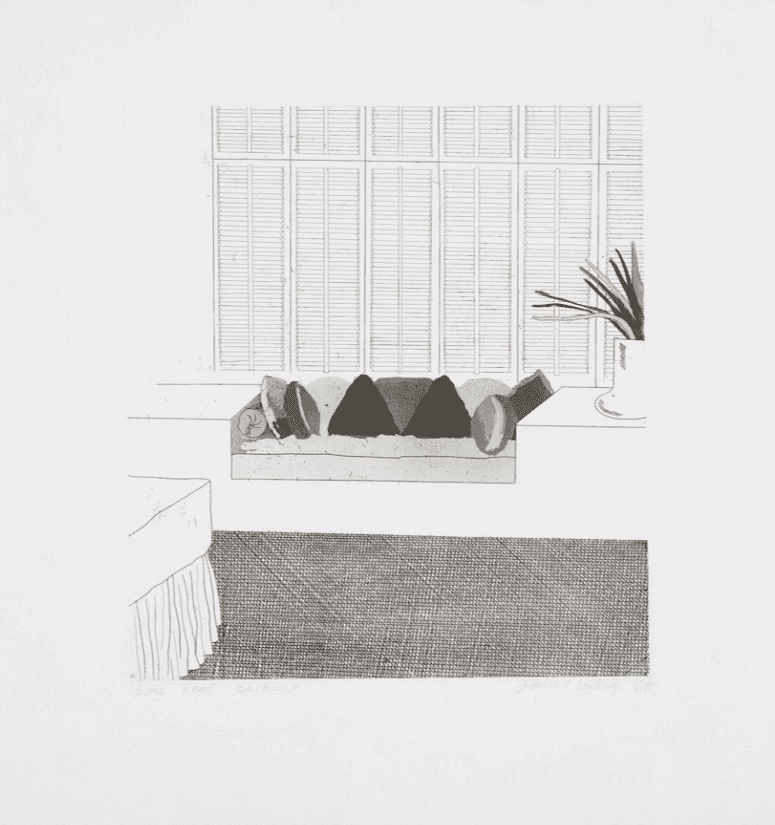 David Hockney, ‘Cushions’, 1968, Print, Etching, on Crisbrook handmade paper, null, Numbered